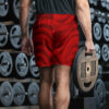 Red Blaze Waves Gym Shorts - Image 2