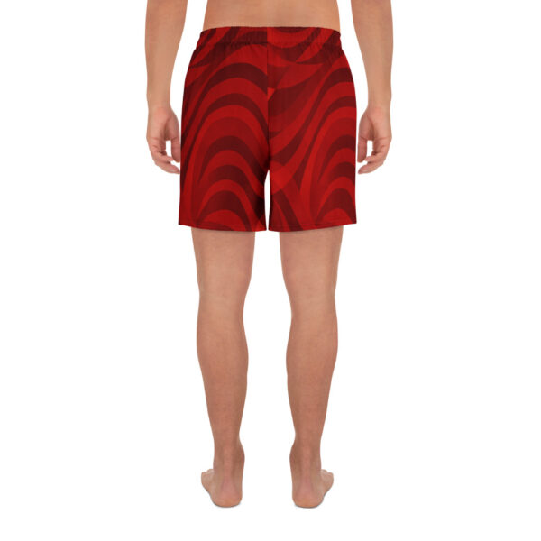 Red Blaze Waves Gym Shorts - Image 8
