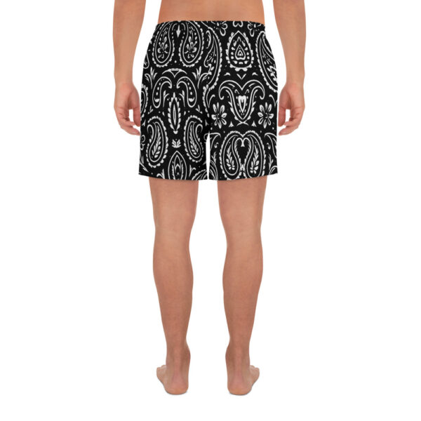 Black Paisley Gym Shorts - Image 8
