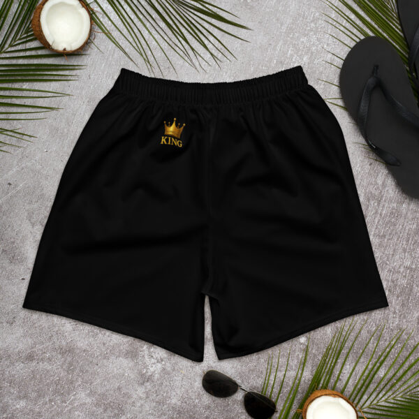 King Crown Gym Shorts – Black Gold Royal Style - Image 2
