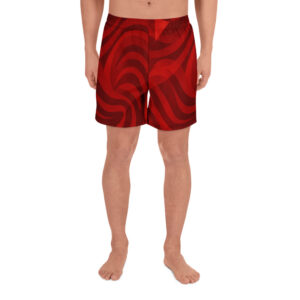 Red Blaze Waves Gym Shorts