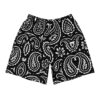 Black Paisley Gym Shorts - Image 5