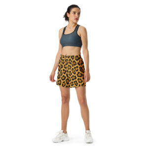 golden leopard gym shorts