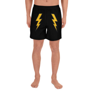 black lightning gym shorts