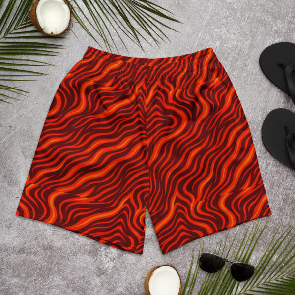 Lava Flow Red Gym Shorts - Image 4