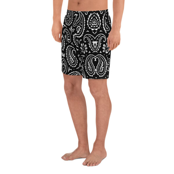 Black Paisley Gym Shorts - Image 7