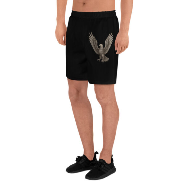 Eagle Emblem Black Gym Shorts - Image 5