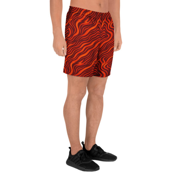Lava Flow Red Gym Shorts - Image 6