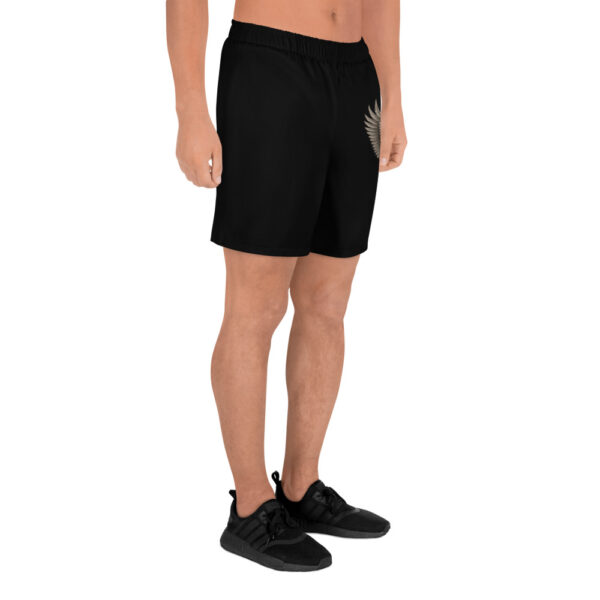 Eagle Emblem Black Gym Shorts - Image 4